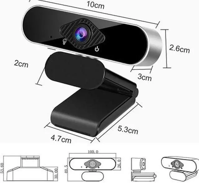 Alt view image 6 of 6 - Full HD 1080p Webcam, Webcam with Microphone Streaming Computer Web Cam for PC Laptop Desktop 360 Degree Rotation Computer Camera Highly Compatible with Win10/8/8.1/7/XP Linux Mac
