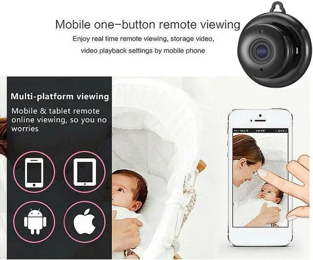 Alt view image 4 of 6 - Mini Spy Camera Wireless Wifi IP Home Security HD 1080P DVR Night Vision Remote