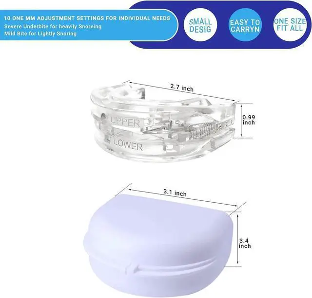 Alt view image 4 of 6 - Anti Snoring Device, Men/Women Mouth Guard Sleep Apnea Dental Lab Approved Stop snoring(3pcs)