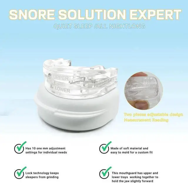 Alt view image 2 of 6 - Anti Snoring Device, Men/Women Mouth Guard Sleep Apnea Dental Lab Approved Stop snoring(3pcs)