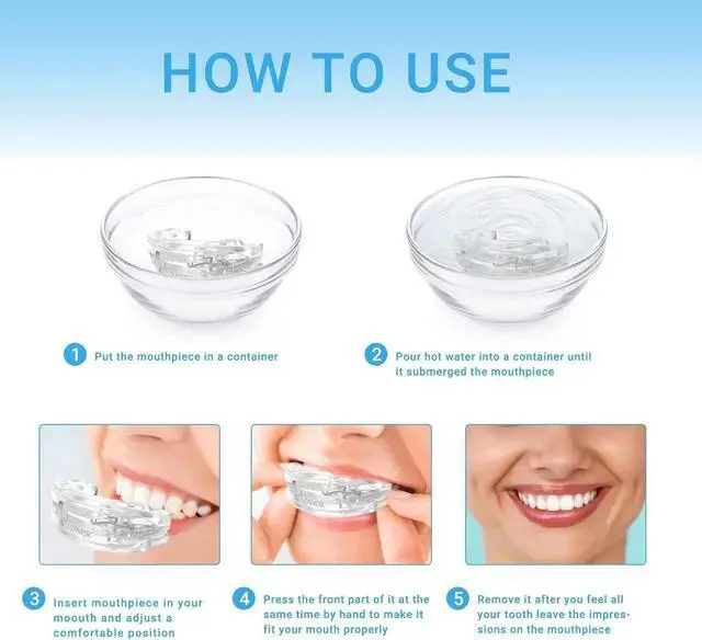 Alt view image 5 of 6 - Anti Snoring Device, Men/Women Mouth Guard Sleep Apnea Dental Lab Approved Stop snoring(3pcs)