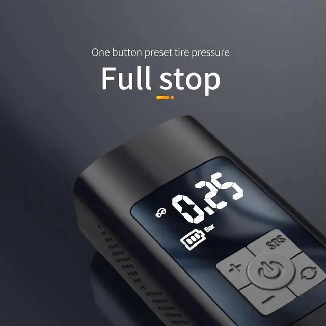 Alt view image 4 of 7 - Portable Air Compressor Tire Inflator 6000mAh Mini Electric Air Pump 150 PSI Tire Pump with Power Bank SOS Design and Digital LCD LED Light for Car/Bike/Bicycles/Motorbikes/Balls/Swim rings