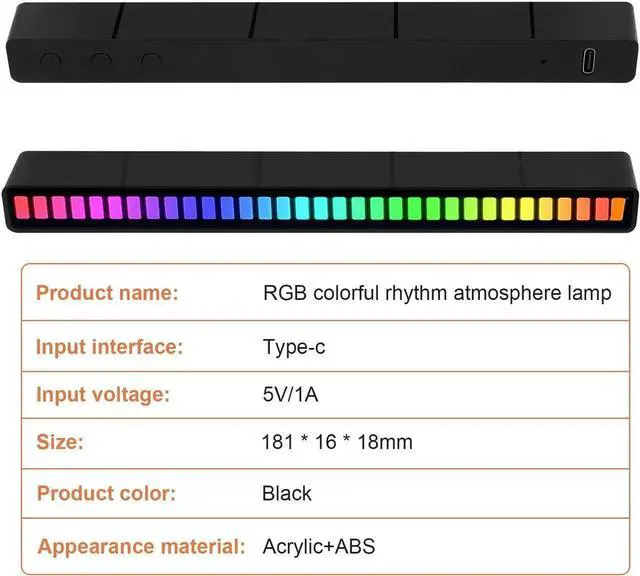 Alt view image 6 of 7 - Smart Light Bars, RGB IC Smart LED Lights 32 lamp Beads ARM chip with Various Scene Modes and Music Modes, Bluetooth Color Light Bar, With APP(2PCS)