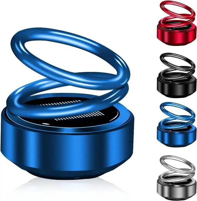 Main image of Portable Kinetic Mini Aroma Diffuser, Auto Rotating Solar Double Circle Aroma Diffuser for Car & Household Office Bedroom Home