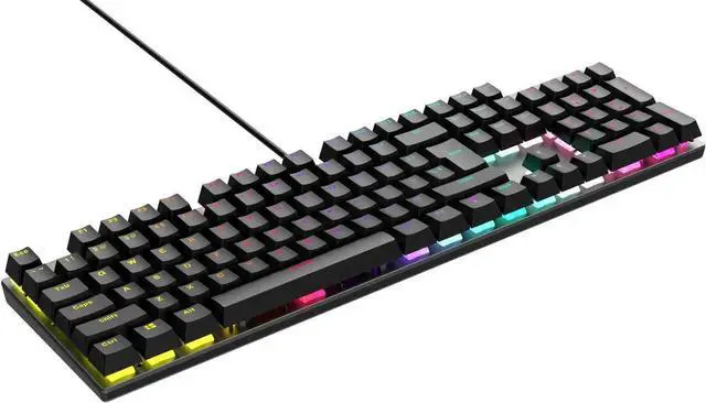 Alt view image 4 of 7 - Mechanical Keyboard, TROPRO TGK05 Gaming Keyboard LED Backlit Wired Keyboard with Blue Switches for Windows PC Office and Working (Black, 104 Keys)