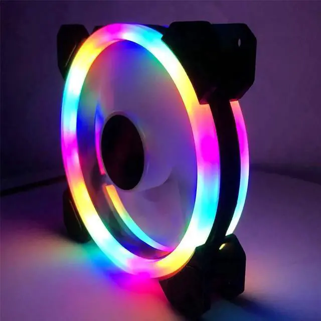 Alt view image 6 of 7 - Kit RGB LED PWM Case Fans 120mm with Remote Controller Fan Hub and Extension, COOLMOON Quiet Edition High Airflow Adjustable Colorful PC Case CPU Computer Cooling with Coolers, Radiators System (6pcs)