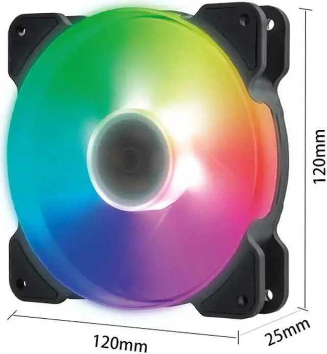 Alt view image 5 of 7 - Kit RGB LED PWM Case Fans 120mm with Remote Controller Fan Hub and Extension, COOLMOON Quiet Edition High Airflow Adjustable Colorful PC Case CPU Computer Cooling with Coolers, Radiators System (6pcs)