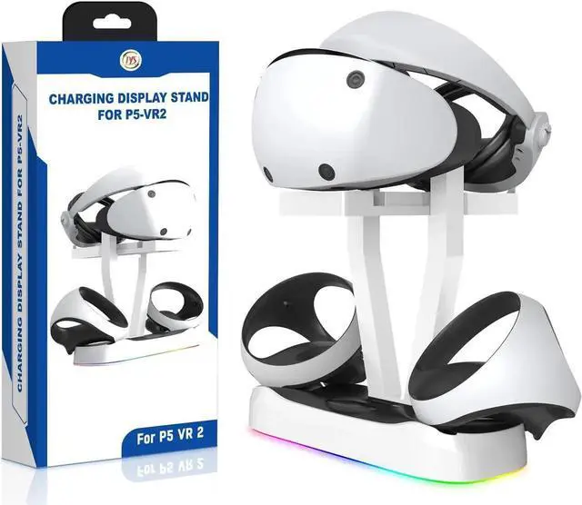 Alt view image 2 of 7 - Charging Dock for PS5 VR2 Controller, Fast Charger Station with 2 Rechargeable Port, Magnetic Charging Base with LED Indicator for PS VR2 Accessories