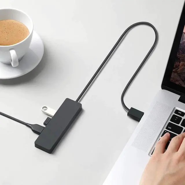 Alt view image 6 of 7 - USB 3.0 HUB Tropro 5Gbps 4 Ports USB Splitter OTG Adapter With Power Supply Interface (30CM) for MacBook Laptop PC Tablet Computer