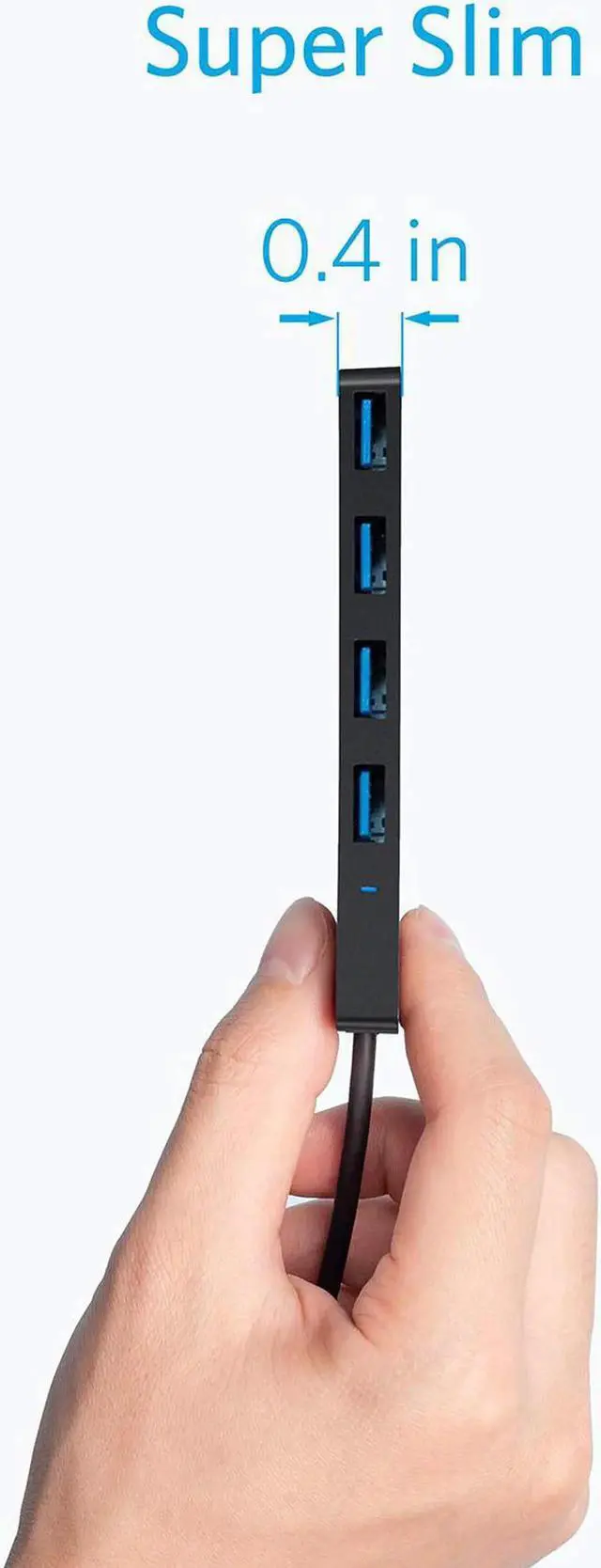 Alt view image 4 of 7 - USB 3.0 HUB Tropro 5Gbps 4 Ports USB Splitter OTG Adapter With Power Supply Interface (30CM) for MacBook Laptop PC Tablet Computer