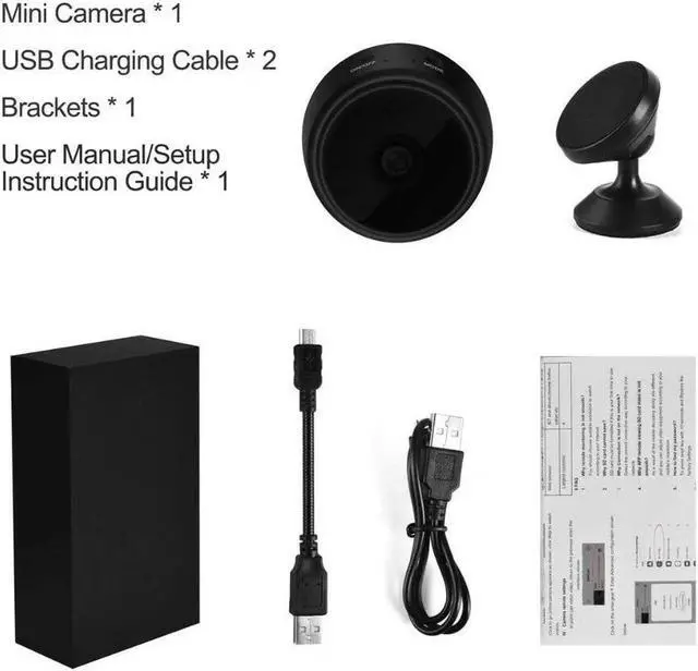 Alt view image 5 of 6 - Mini Spy Camera 1080P Hidden Camera | Portable Small HD Nanny Cam with Night Vision and Motion Detection | Perfect Indoor Covert Security Camera for Home and Office | Hidden Spy Cam | Built-in Battery