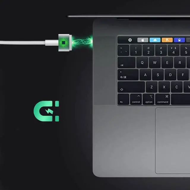 Alt view image 5 of 6 - Compatible With MacBook Pro Charger, Replacement 45W Magnetic 2 Power Adapter Connector PD Power Delivery Fast Charging, Mains Adapter Plug for Mac Book 15 & 17 inch A1424 A1398