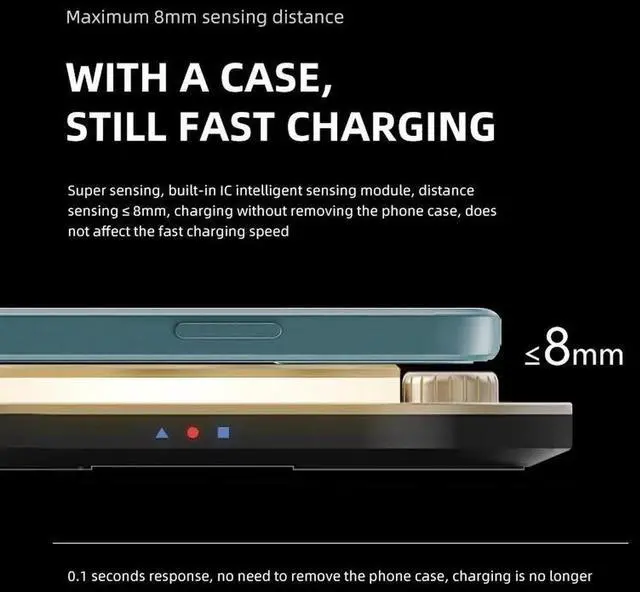 Alt view image 6 of 7 - 4 in 1 LED Desk Lamp with Wireless Charging Station for Multiple Devices Qi Wireless Certified Compatible with iPhone 13/12, 13/12 Pro, 13/12 Pro Max, 13/12 Mini, iWatch, Airpods 2/Pro with LED Light