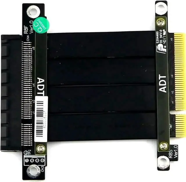 Alt view image 4 of 5 - PCIe X8 to X8 Adapter Cable for Graphics Video Card PCI Express Extender PCIe X8 to PCIe X8 Slot Extension Cable for 1U 2U Server (5CM)