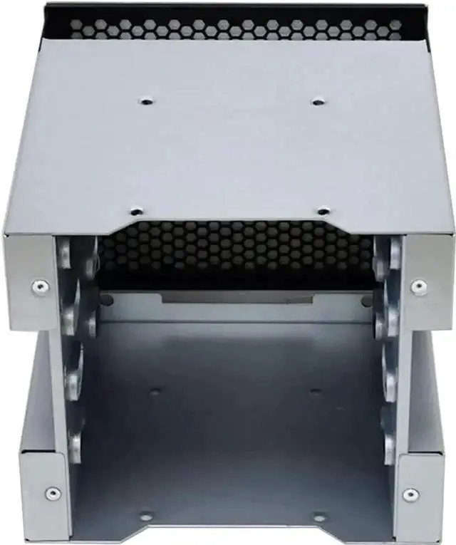 Alt view image 2 of 5 - 5" 3 x Optical Drive Bay to 4-Bay 3.5 Inch SATA SAS HDD Cage Rack Bracket Hard Drive Tray Caddy Adapter with SATA 3.0 Date Cable (W 4P to SATA Cable)