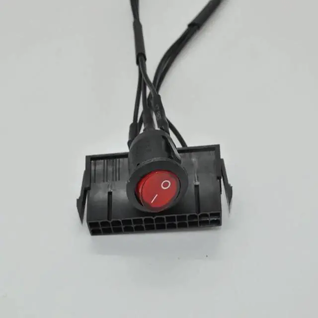 Alt view image 2 of 2 - 24 Pin Cable Switch cable 24Pin Power Supply Synchronizer ATX Mining Power Start Switch Power tester cable Computer Adaptor