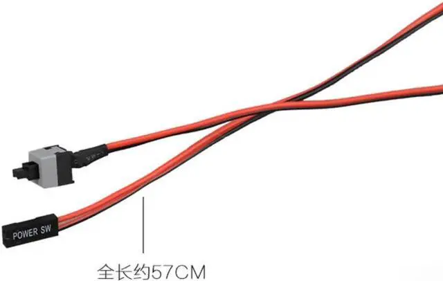 Alt view image 2 of 3 - 1pcs Reset Motherboard Cable Desktop Computer PC Case Power Button SW Switch Power Cord Cable Re-start Switch Cable for Mining