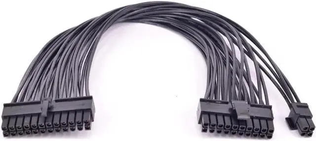 Alt view image 2 of 3 - 24pin to 20+4 Pin Port Power Supply Cable 24 Pin Male to 24Pin 20Pin Male ATX power adapter Cable