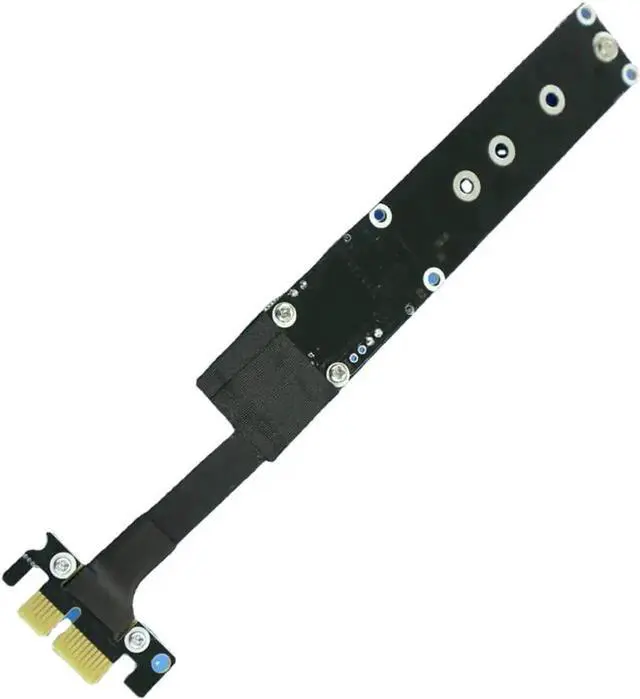 Alt view image 5 of 6 - M.2 M Key NVMe SSD to PCI-e PCIe x1 Adapter Riser Card PCIe 4X to 1x Extension Cable Flexible Flat Cable PCI Express 1x Gen3.0 R14SF (25cm)