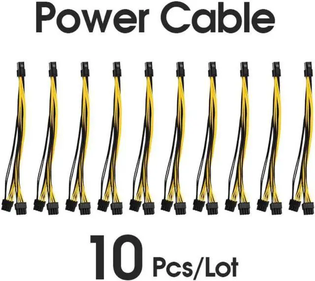 Main image of 10 Pcs 8 Pin PCI-e To 8 Pin (6+2) PCI-e (Female To Male) GPU Power Cable 210mm 260mm For graphics card mining motherboard