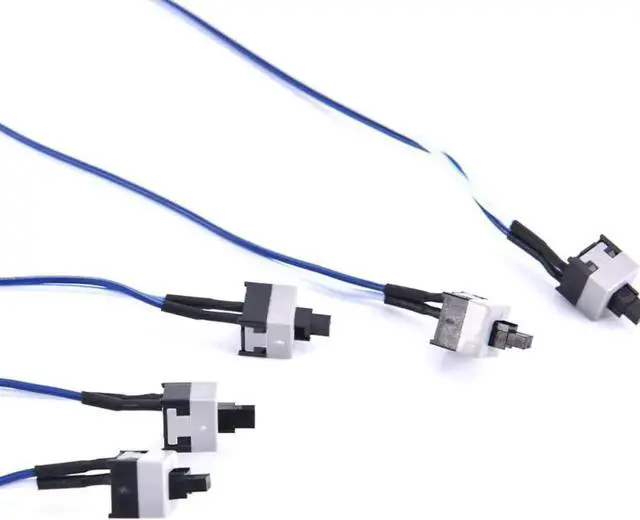 Alt view image 2 of 3 - 5PCs 2-pin SW PC Power Cord Switch Button ATX Host Switch Cord 22-inch Computer Power Cord Chassis Switch Cable Power Cable