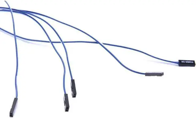 Alt view image 3 of 3 - 5PCs 2-pin SW PC Power Cord Switch Button ATX Host Switch Cord 22-inch Computer Power Cord Chassis Switch Cable Power Cable