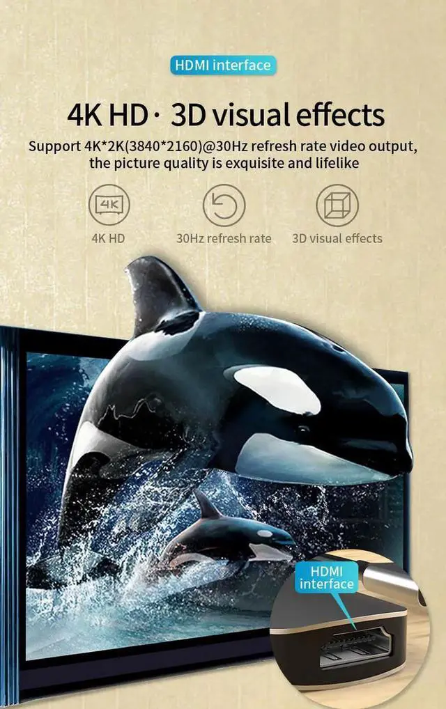 Alt view image 6 of 7 - USB C Adapter Dongle for MacBook Pro 2019/2018-2016, MacBook Air 2019/2018, 4-in-1 Type C Hub with Thunderbolt 3 60W PD, 4K HDMI, 2 USB 3.0/2.0