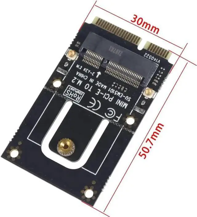Alt view image 4 of 6 - NGFF M.2 to Mini PCI-E Adapter Card Mini Pci-e to M.2 Wireless Module Conversion Card EM5101 / EM5101B (EM5101 Without Antenna)
