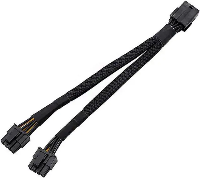 Main image of 18AWG 8Pin to Dual 6+2 Pin 8 Pin 20cm Graphics Card Power Cable PCI-E PCIE GPU BTC ETH Mining Miner Extension Splitter Cable