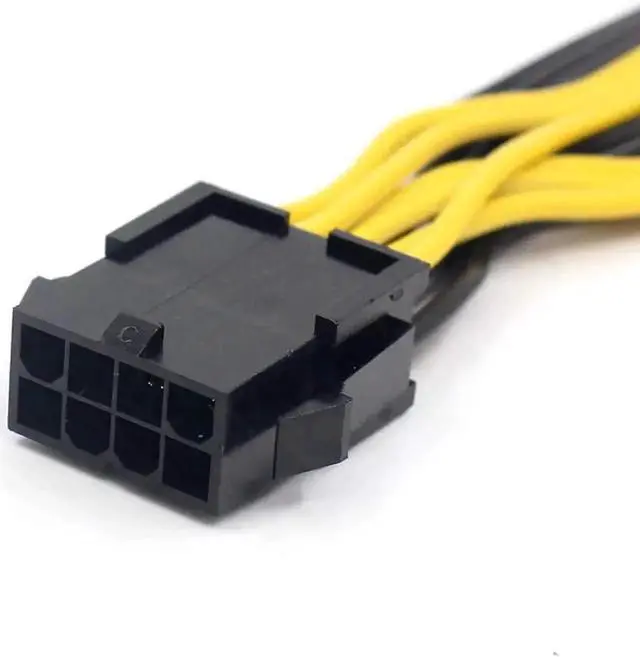 Alt view image 3 of 7 - 2 Pack 8pin to Dual PCIe 8 Pin (6+2) Graphics Card PCI-E Cable Power Splitter Cable GPU/CPU 18AWG Wire 15cm