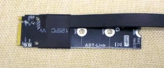Alt view image 3 of 4 - M.2 NVMe to PCIe x16 Graphics Card Extension Cable PCIe 3.0 Non-USB M2 to x1 A Card N Card R43SD-WK for B-T-C Mining GPU PCIe Extension (35cm)