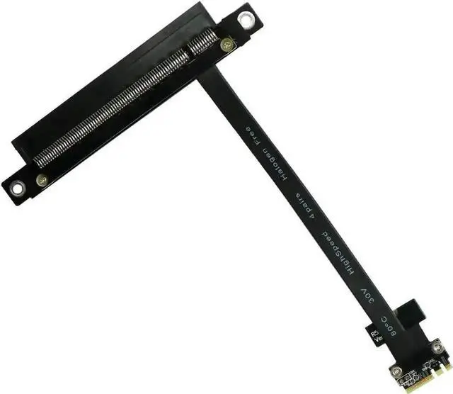 Alt view image 2 of 7 - M.2 WiFi A.E Key A+E to PCI-e 4X x4 Riser Extender Adapter Card Ribbon Gen3.0 Cable AE Key A E for PCIE 3.0 x1 x4 x16 M2 Card (60cm,R52SL)