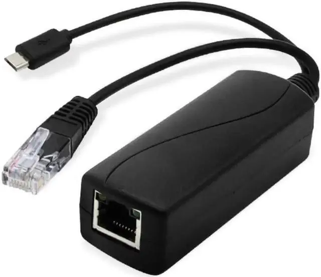 Alt view image 2 of 3 - MicroUSB POE Cable Passive Power Over Ethernet Adapter Cable POE Splitter RJ45 Injector Power Supply Module 48v For IP Camea