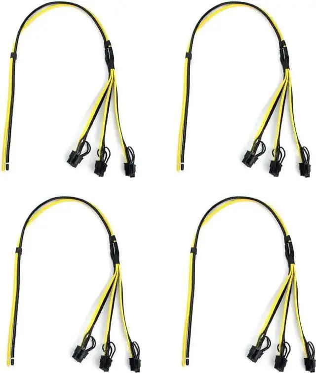 Main image of Power Supply Cable 8pin GPU Video Card Wire 1 to 3 6p+2p Miner Adapter Cable 12AWG+18AWG Cables for Mining (5Pcs)