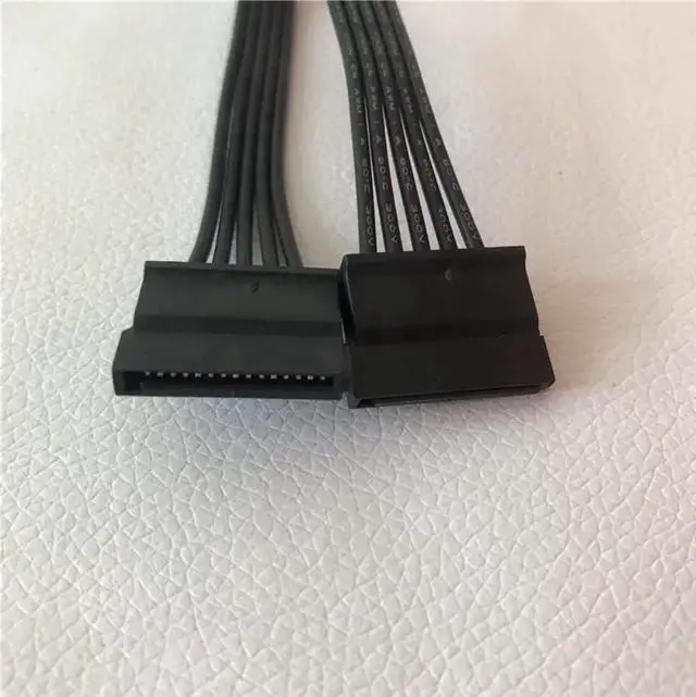 Alt view image 3 of 3 - SATA Female to Female Adapter Power Extension Cable for PC Chassis Motherboard Charger Supply Black 20cm