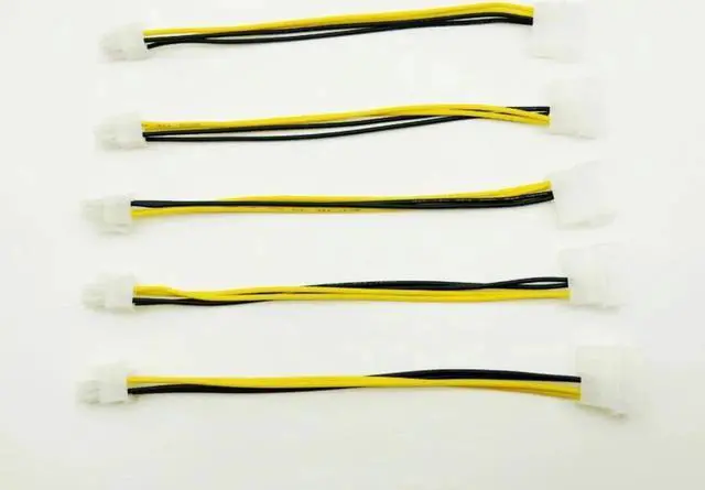 Main image of 5PCS P3 4Pin Power Supply to P4 12V Converter Adapter USB SATA Cable USB Riser Card 4Pin Connector DVI-D VGA Dual PSU Cables