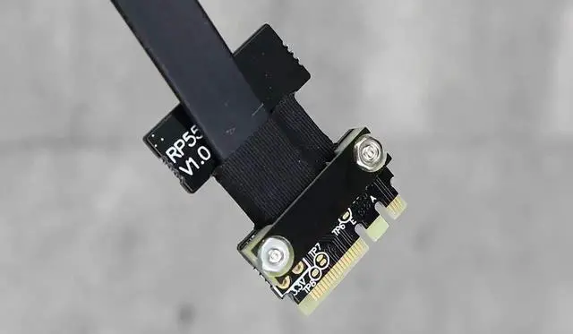 Alt view image 3 of 7 - M.2 WiFi A.E Key A+E to PCI-e 4X x4 Riser Extender Adapter Card Ribbon Gen3.0 Cable AE Key A E for PCIE 3.0 x1 x4 x16 M2 Card (35cm,R52SF)
