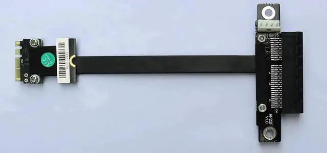 Alt view image 7 of 7 - M.2 WiFi A.E Key A+E to PCI-e 4X x4 Riser Extender Adapter Card Ribbon Gen3.0 Cable AE Key A E for PCIE 3.0 x1 x4 x16 M2 Card (35cm,R52SF)