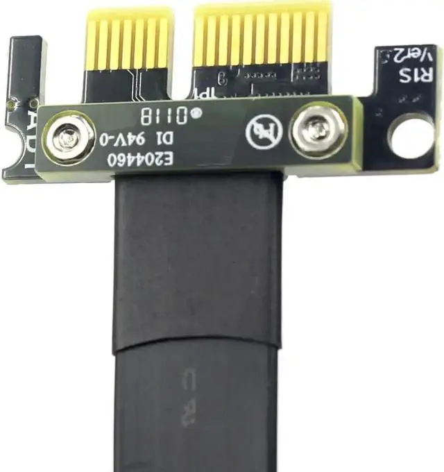 Alt view image 5 of 6 - R11S PCIe 3.0 x1 to x1 Extension Cable EMI Shielding 8G/BPS High Speed PCI Express 1x Riser Card Extender Ribbon Cable (45cm,R11SF-WK Open Type)