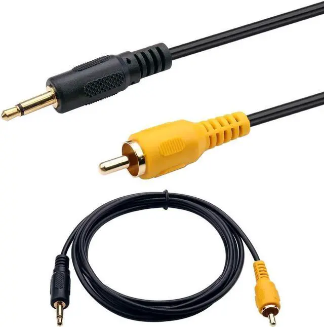 Main image of 3.5mm to RCA Cable -3.5mm 1/8 inch Mono Male Plug to RCA Male Jack Audio Cable Cord Gold Plated 1.8m (6Ft)
