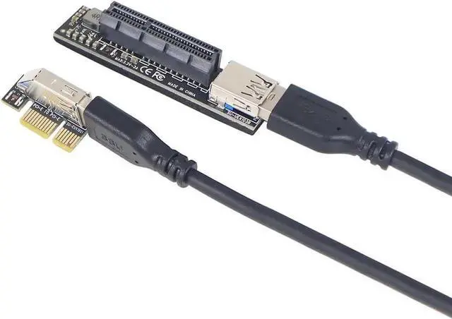 Main image of Add On Cards PCI Express X1 to X4 USB 3.0 Adapter Raiser Extender PCIE Riser Card USB3.0 PCI-E SATA Expansion Card Raiser