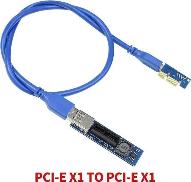 Alt view image 5 of 7 - Add On Cards PCI Express X1 to X4 USB 3.0 Adapter Raiser Extender PCIE Riser Card USB3.0 PCI-E SATA Expansion Card Raiser