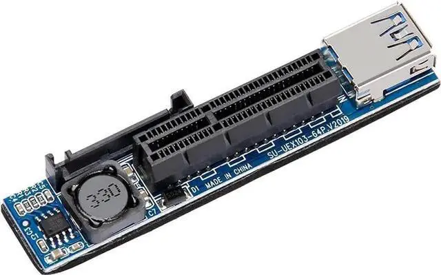 Alt view image 4 of 7 - Add On Cards PCI Express X1 to X4 USB 3.0 Adapter Raiser Extender PCIE Riser Card USB3.0 PCI-E SATA Expansion Card Raiser