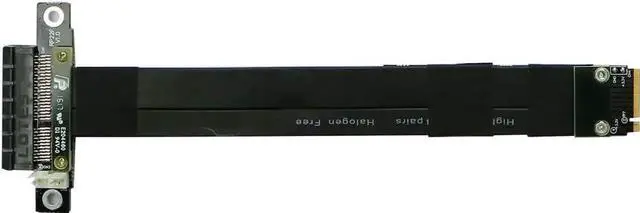 Alt view image 6 of 7 - Riser PCIe X4 3.0 PCI-E 4X to M.2 NGFF NVMe M Key 2280 Riser Card Gen3.0 Cable M2 Key-M PCI-Express Extension Cord 32G/BPS (10CM,R42SF)