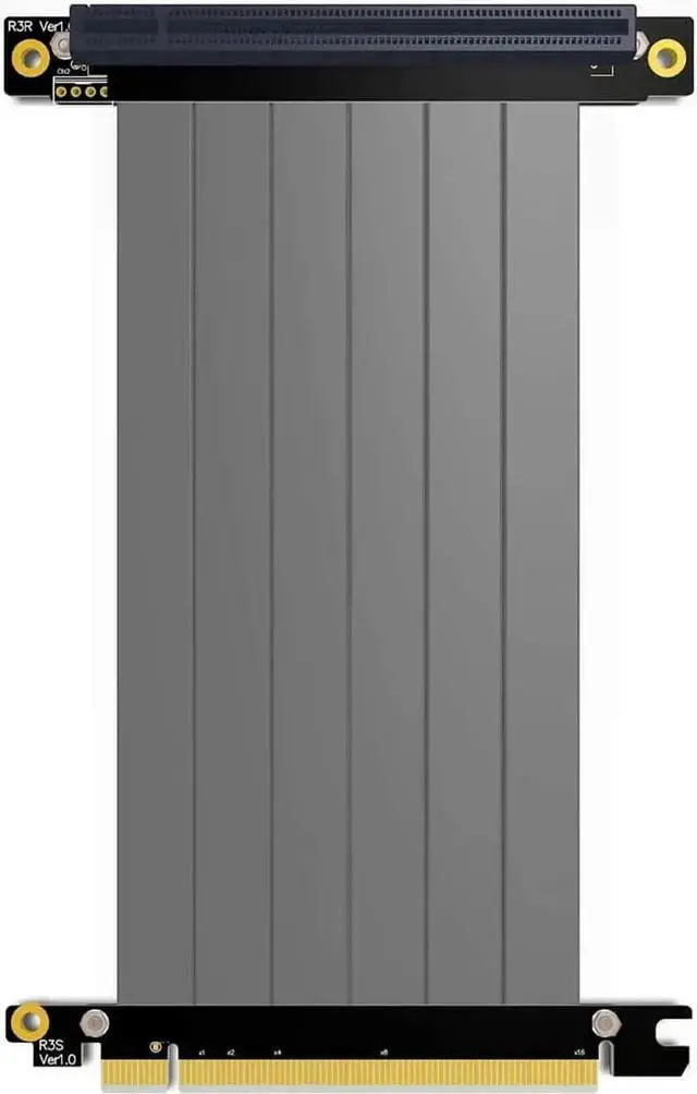 Main image of PCI-E X16 to 16X 3.0 Male to Female Riser Extension Cable Graphics Card Computer Chassis PCI Express Extender Ribbon 128G/Bps (R33SR 20CM)