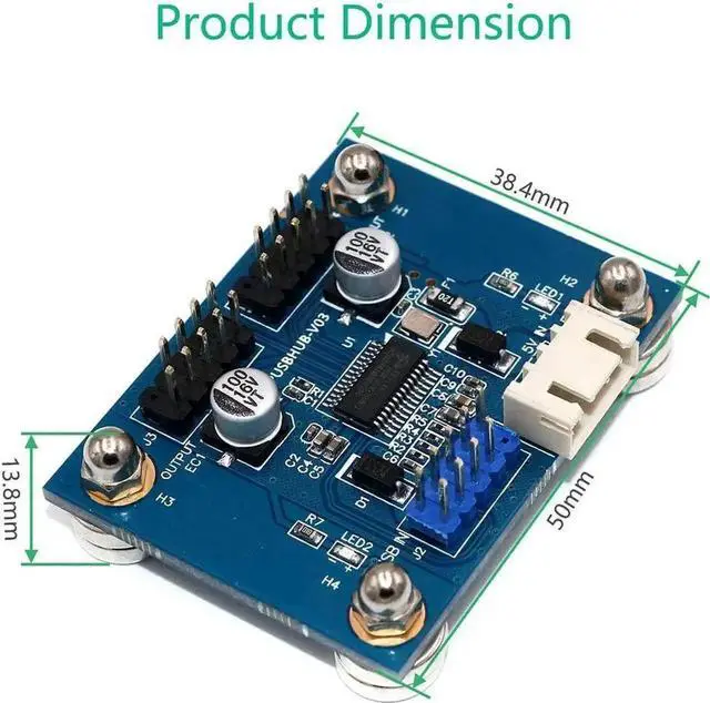 Alt view image 6 of 6 - USB 2.0 9pin Header 1 to 2 Extension Hub Splitter Adapter-Converter MB USB 2.0 Male to 2 Male-30CM 9-pin Cable (180 Degree+SATA Cabl)