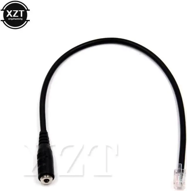 Alt view image 3 of 3 - 3.5mm Smartphone Cable Jack to RJ12 Headset To Office Phone Cable Cord Converter Telephone Using Adapter