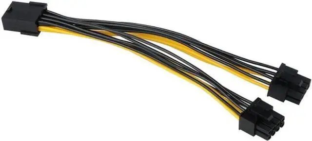 Alt view image 3 of 4 - GPU 8 pin to Graphics Video Card Double PCI-E 8Pin(6Pin+2Pin) Power Supply Cable Splitter PCI Express Graphics Card Connector PC