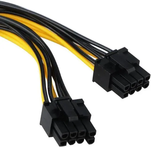 Alt view image 2 of 4 - GPU 8 pin to Graphics Video Card Double PCI-E 8Pin(6Pin+2Pin) Power Supply Cable Splitter PCI Express Graphics Card Connector PC
