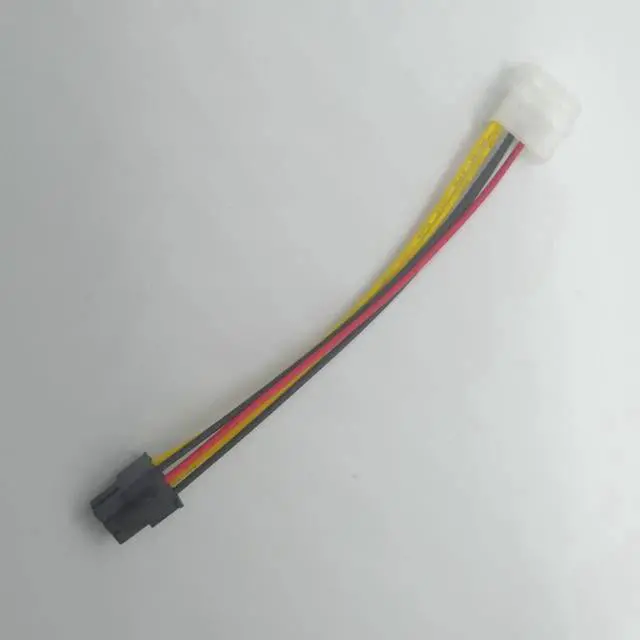 Alt view image 2 of 4 - 18cm ide conector cable computer power supply extension cord IDE to 6 pin for PCI-E PCI graphics converter adapter video card